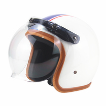 Defective Four Seasons personality is suitable for Mavericks electric car half helmet retro Harley helmet Prince Big Turtle King 3 4