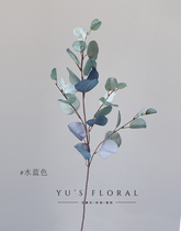 Simulation plant dyeing eucalyptus leaves Ins Wind Morandi color soft clothing furnishings photography props wedding flowers