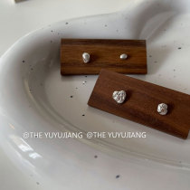 YUYUJIANGtong body s925 pure silver profiled tin paper frosted ear bone stud male and female trendy trendy personality