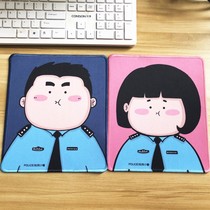 Fat police series Dudu and Adzuki Bean mouse pad police corn cartoon mouse pad desktop pad original gift
