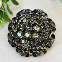 Mink fur fur fur coat mink Rhinestone Button upscale new cuff neckline trim round button 011