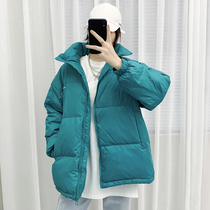 Anti-season light down jacket women 2021 New Korean explosive short loose fashion trend stand collar coat winter