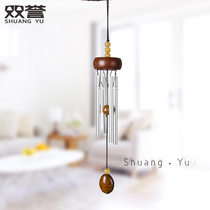 Shuangyu mini log Wind Spirit solid aluminum rod wind chimes metal car hanging ornaments childrens gifts