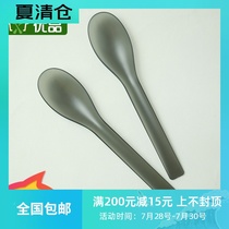 Thickened disposable spoon Individually packaged high-grade dessert spoon Burnt grass spoon Long takeaway fruit fishing spoon spoon spoon
