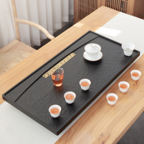 Wujin Stone tea tray natural stone Tea Sea modern light luxury simple home living room new Chinese tea table drainage stone plate