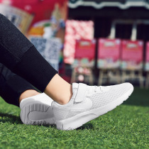 Professional childrens volleyball shoes Badminton shoes mens and womens childrens training shoes breathable ultra-light tug-of-war white shoes