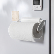 Japanese kitchen roll paper rack Punch-free wall paste hanging paper rack Retractable fresh bag paper towel storage rack