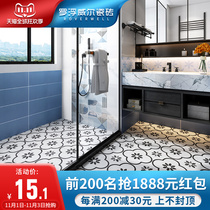 Nordic ins black and white small tiles 300x300 kitchen toilet tile bathroom balcony wall tiles parquet floor tiles