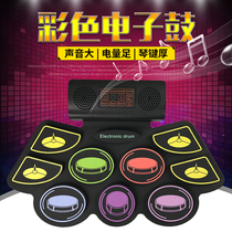 Hand roll electronic drum kit folding portable professional hand artifact jazz children beginners home musical instruments