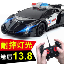 Remote control car four-wheel drive drift racing car little boy girl charging electric Mini children sports car large police car toy