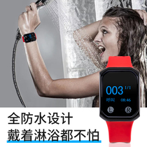 Baths wireless bracelet alarm full waterproof rechargeable watch vibration alarm bathing center foot bath club health club technicians wear vibration alarm one-button vibration alarm