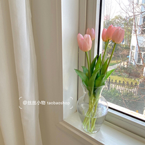 ins style simple Korean decoration simulation flower bedroom with tulip silicone hand feel model room decoration flowers