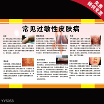 Dermatology health culture wall chart common allergic skin disease poster Dermatology Department decorative wall stickers