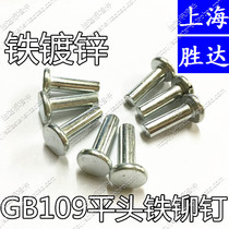 5mm series iron galvanized GB109 flat head rivet flat head Iron rivet flat head solid rivet 1kg Price