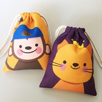 totu drawstring travel corset pocket drawstring underwear toy cute cat cloth bag custom storage bag