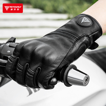 Modor Wolf Motorcycle Gloves Winter Warm Waterproof Cycling Equipment Leather Fan Shield Retro-Anti-Fall Screen