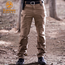 Spring and autumn IX7 Tactical long pants Mens Army Pants Special Bing 9 Body Outdoor Elastic Multi-Pocket Work Pants For Training Pants
