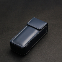 Japan YP high-end handmade PU leather making retro personality portable square Yu Wenle Myopia Sun Glasses Case Pen Cap