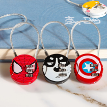 Password padlock small mini children home gym locker luggage anti-theft helmet U-shaped wire lock
