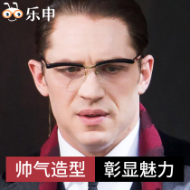 Tom Hardy legend with myopia frame men's tide can match degree anti-blue radiation color change flat eyes