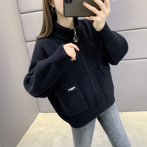 Womens Short woolen coat womens 2021 autumn and winter New loose collar casual jacket top winter womens clothing thick