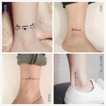50 tattoo stickers waterproof long-lasting female clavicle personality English letter simulation tattoo male flower arm Ankle stickers