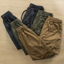 Chao brand autumn new product Yu Wenle loose toe toe overalls cotton lace up old casual mens sports trousers