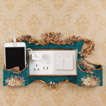 Eurostyle retro resin switch protective sleeves American luxury wall applique multifunction mobile phone rack field home decoration goods