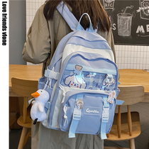 Japanese ins Harajuku style schoolbag female junior high school student large-capacity simple light backpack primary school student backpack
