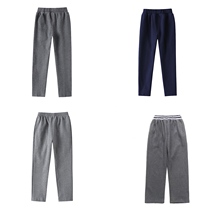 School uniform Junior and senior high school student uniform Sports pants Cotton comfortable baseball uniform Gray navy blue pants