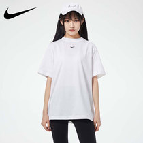 NIKE NIKE short sleeve female 2021 summer new sports T-shirt loose size white half sleeve DH4256-100