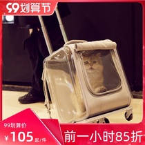 Oversized cat bag trolley case out portable pet cat backpack cat cage backpack summer space capsule supplies