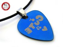 New GsusMusic metal punk titanium steel pick necklace anti-CUTE love note