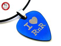 GsusMusic Metal Punk Titanium Steel Pick Necklace I Love RnR