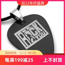 New GsusMusic Metal Punk Titanium Steel Puck Necklace ◆ We Will Rock You