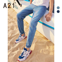 A21 casual pants 2021 Mens straight pants nine jeans autumn mens trousers Tide brand pants mens winter
