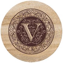 Thirstystone Sandstone Trivet Monogram V thirsty sandstone Trive