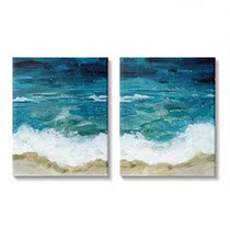 Stupell Industries Tide Crash to Shore Nautical Beac