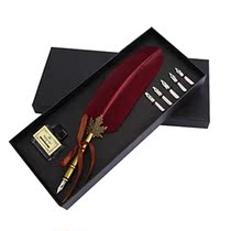 Feather Quill Pen Vintage Feather Dip Ink Pen Set