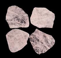AMOYSTONE Rose Quartz Coasters for Drinks Pink Stone