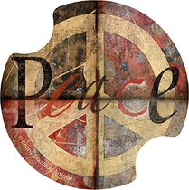 Thirstystone Peace Sign Car Cup Holder Coaster 2-P
