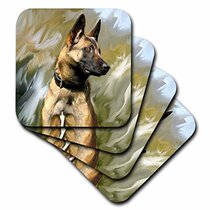 3dRose CST_4385_1 Belgian Malinois Soft Coasters Se
