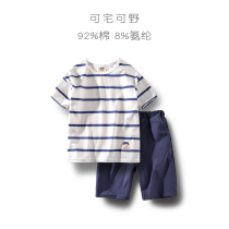 Bambina child clothes 2022 Summer new boy short sleeve suit Home Suit CUHK Child Shorts Summer Clothing Suit Tide