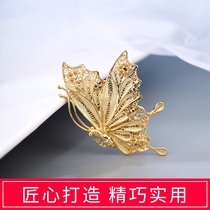 Brooch high-end womens summer anti-light buckle niche clothes decoration accessories fillet inlay exquisite bow corsage