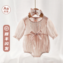 Baby shirt spring and autumn women baby Autumn dress Princess 100 days 100-year-old feast clothes newborn baby girl Full Moon dress