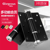 Multifunctional stealth door aluminum alloy hinge hydraulic buffer automatic door closing positioning spring hidden hinge door artifact