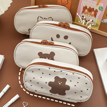  Cute cartoon large capacity pencil bag simple creative ins Japanese stationery bag girl primary school pencil box boy