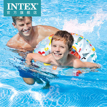 intex childrens inflatable transparent swimming ring home 3-6 years old swimming pool water floating circle boy girl arm swimming ring