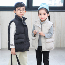 Anti-promotion autumn and winter childrens down waistcoat Korean version of male and female baby down cotton CUHK Collar Warm Outside Wearing Vest