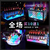 Luminous ice bucket high value ingot creative Net red acrylic bar KTV champagne bucket beer frame led ice bucket